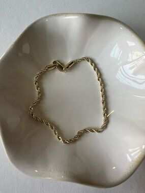 14k Gold Plated Rope Chain Minimalistic Bracelet